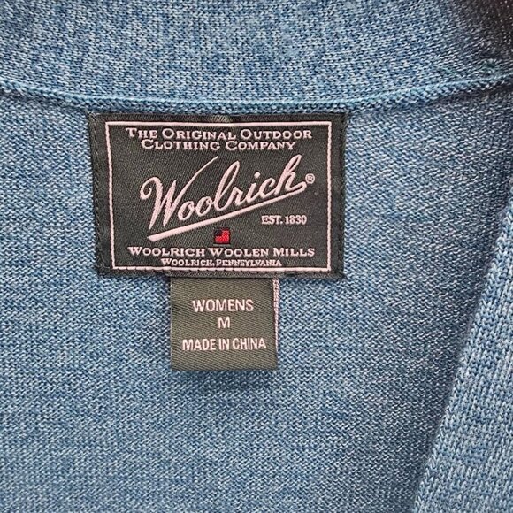 Woolrich Merino Wool V-neck Cardigan Medium - Picture 5 of 10
